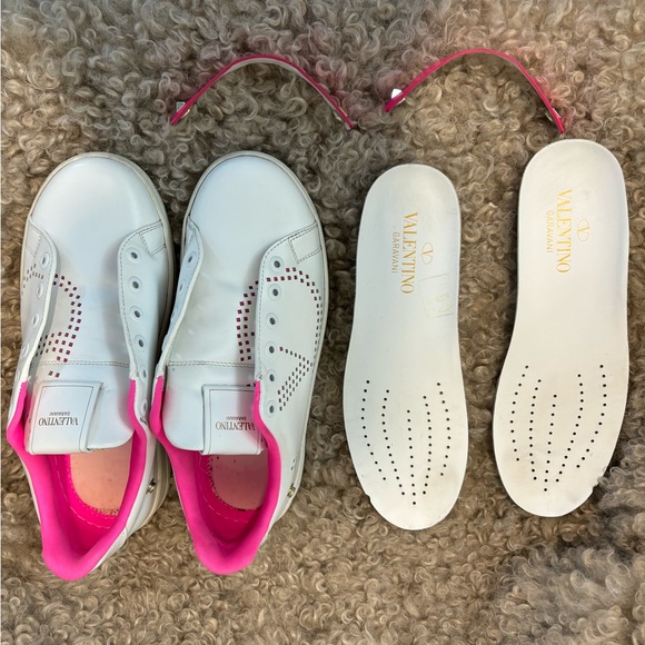 Valentino Garavani VLOGO sneaker - white & hot pink - size 35 - Picture 8 of 8